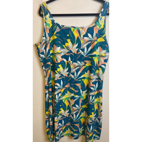 Columbia Dress Womens PFG Freezer III Active Sleeveless Plus Size 1X Tropical - Picture 1 of 4